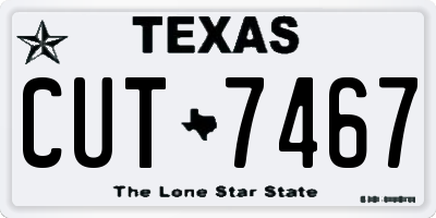 TX license plate CUT7467