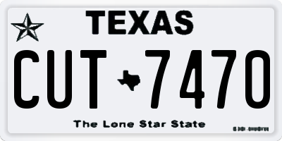 TX license plate CUT7470