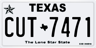 TX license plate CUT7471