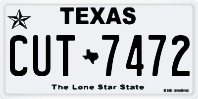 TX license plate CUT7472