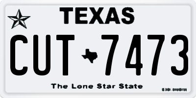 TX license plate CUT7473