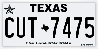 TX license plate CUT7475