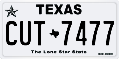 TX license plate CUT7477