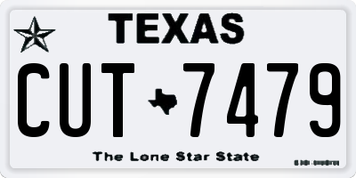 TX license plate CUT7479