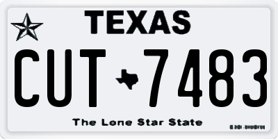 TX license plate CUT7483