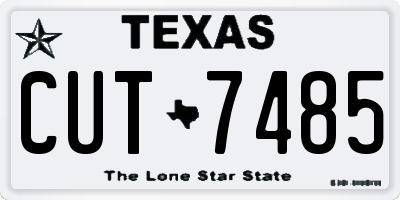 TX license plate CUT7485