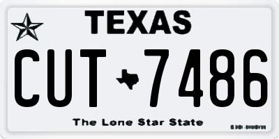 TX license plate CUT7486