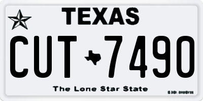 TX license plate CUT7490