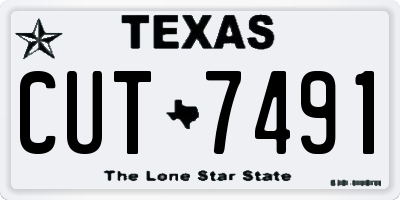 TX license plate CUT7491