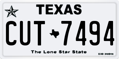 TX license plate CUT7494