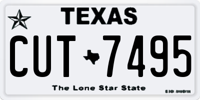 TX license plate CUT7495
