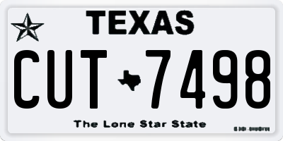 TX license plate CUT7498