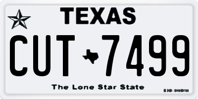 TX license plate CUT7499