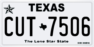 TX license plate CUT7506