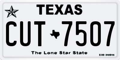 TX license plate CUT7507