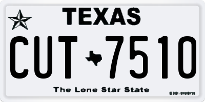 TX license plate CUT7510