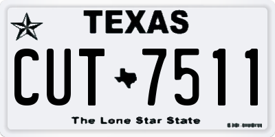 TX license plate CUT7511