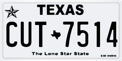 TX license plate CUT7514