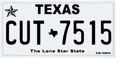 TX license plate CUT7515