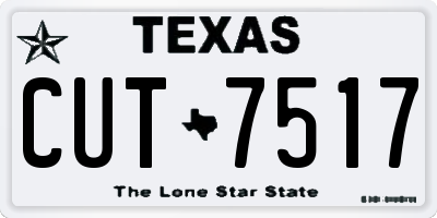 TX license plate CUT7517