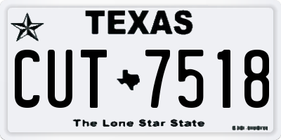 TX license plate CUT7518