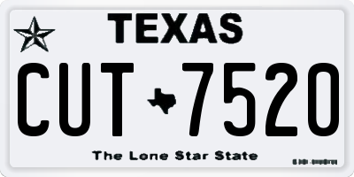 TX license plate CUT7520