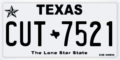 TX license plate CUT7521