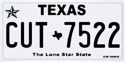 TX license plate CUT7522