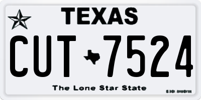 TX license plate CUT7524