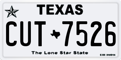 TX license plate CUT7526