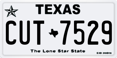 TX license plate CUT7529