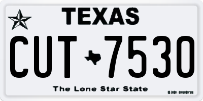 TX license plate CUT7530