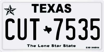 TX license plate CUT7535