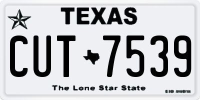 TX license plate CUT7539