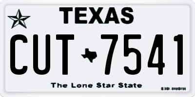 TX license plate CUT7541