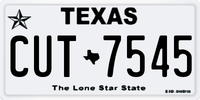 TX license plate CUT7545