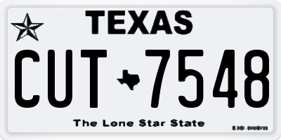 TX license plate CUT7548