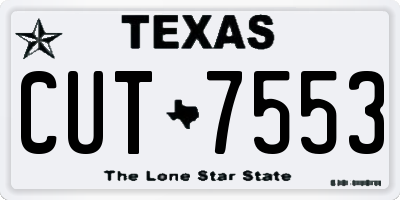 TX license plate CUT7553