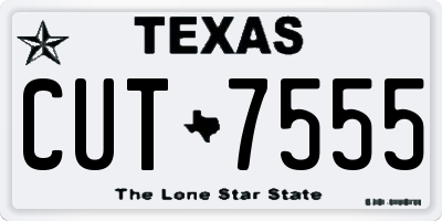 TX license plate CUT7555