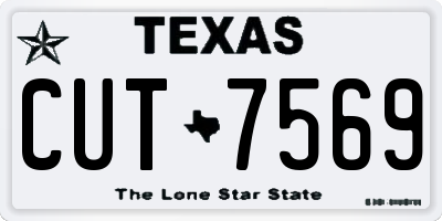TX license plate CUT7569