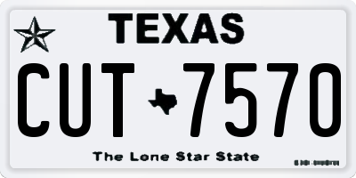 TX license plate CUT7570
