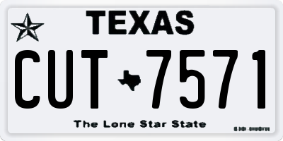 TX license plate CUT7571