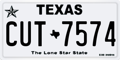 TX license plate CUT7574