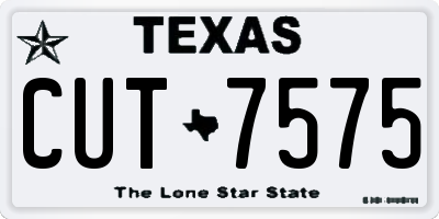 TX license plate CUT7575