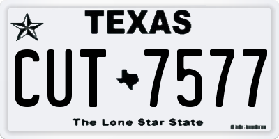 TX license plate CUT7577