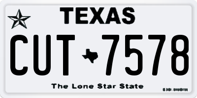 TX license plate CUT7578