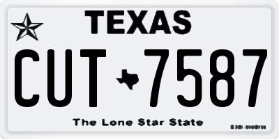TX license plate CUT7587