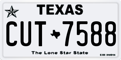 TX license plate CUT7588