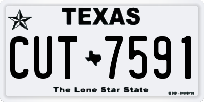 TX license plate CUT7591