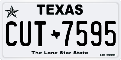 TX license plate CUT7595